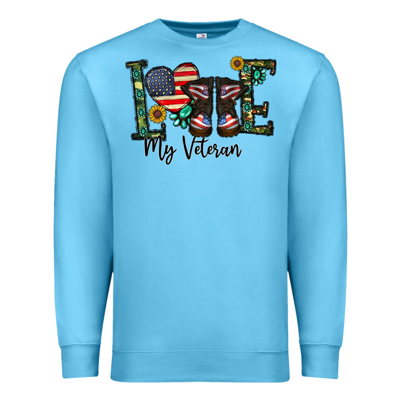 Love My Veteran Premium Sweatshirt by CowhideDigitalArt | Teevron