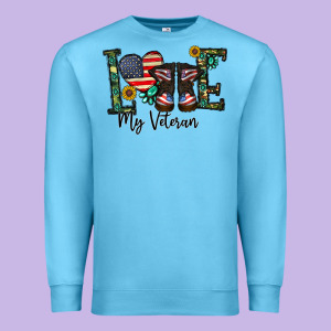 Love My Veteran Premium Sweatshirt Designed By Cowhidedigitalart