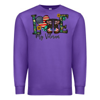 Purple love my veteran Premium Sweatshirt - CowhideDigitalArt