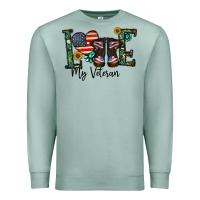 Seafoam love my veteran Premium Sweatshirt - CowhideDigitalArt