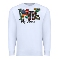White love my veteran Premium Sweatshirt - CowhideDigitalArt