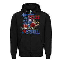 Black american heart southern soul Zipper Hoodie - Zillion Design Studio