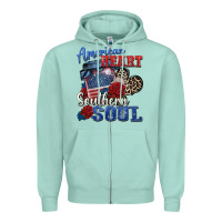 Seafoam american heart southern soul Zipper Hoodie - Zillion Design Studio