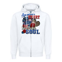 White american heart southern soul Zipper Hoodie - Zillion Design Studio