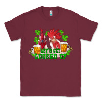 Burgundy st. patrick's day roosters let's get lucked up Classic Tee - RanaPortraitStore