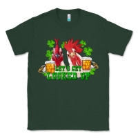 Sports Green st. patrick's day roosters let's get lucked up Classic Tee - RanaPortraitStore
