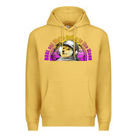 Antique Gold doge coin hodl on we're going to the moon retro sunset Premium Hoodie - Jasminsmagicworld