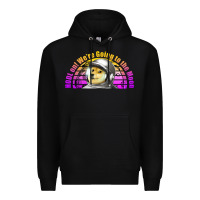 Black doge coin hodl on we're going to the moon retro sunset Premium Hoodie - Jasminsmagicworld