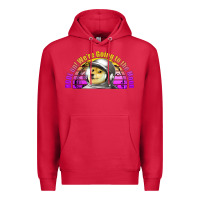 Cardinal doge coin hodl on we're going to the moon retro sunset Premium Hoodie - Jasminsmagicworld