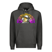 Charcoal Heather doge coin hodl on we're going to the moon retro sunset Premium Hoodie - Jasminsmagicworld