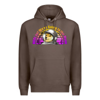 Coffee doge coin hodl on we're going to the moon retro sunset Premium Hoodie - Jasminsmagicworld