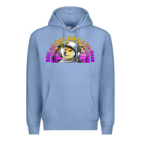 Colony Blue doge coin hodl on we're going to the moon retro sunset Premium Hoodie - Jasminsmagicworld