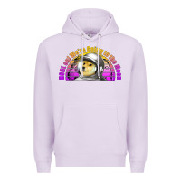 Lilac doge coin hodl on we're going to the moon retro sunset Premium Hoodie - Jasminsmagicworld