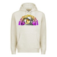 Oatmeal Heather doge coin hodl on we're going to the moon retro sunset Premium Hoodie - Jasminsmagicworld