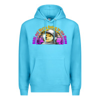 Doge Coin Hodl On We're Going To The Moon Retro Sunset Premium Hoodie | Teevron