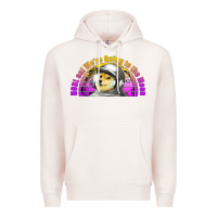 Pale Pink doge coin hodl on we're going to the moon retro sunset Premium Hoodie - Jasminsmagicworld