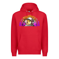 Red doge coin hodl on we're going to the moon retro sunset Premium Hoodie - Jasminsmagicworld