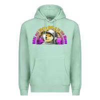 Seafoam doge coin hodl on we're going to the moon retro sunset Premium Hoodie - Jasminsmagicworld