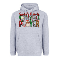 Heather Grey afro santa's favorite volleyball player for christ Heavyweight Hoodie - FaDigitalArtStudio