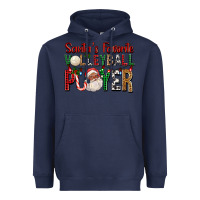 Navy afro santa's favorite volleyball player for christ Heavyweight Hoodie - FaDigitalArtStudio