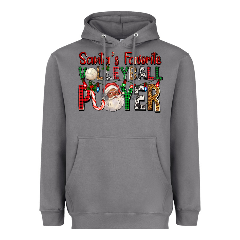 Afro Santa's Favorite Volleyball Player For Christ Heavyweight Hoodie by FaDigitalArtStudio | Teevron
