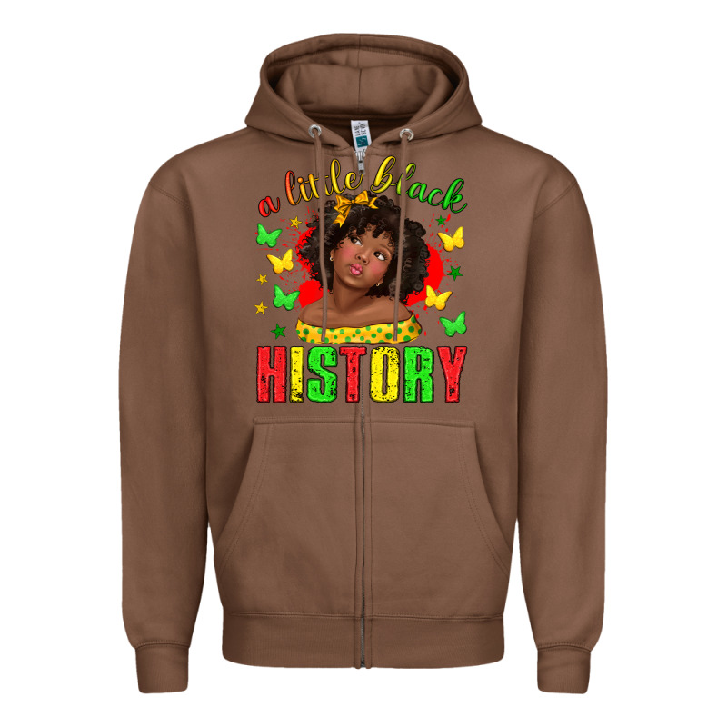 A Little Black History With Girl Juneteenth Zipper Hoodie by texasbilliewilder | Teevron