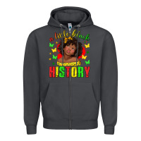 Smoke a little black history with girl juneteenth Zipper Hoodie - texasbilliewilder