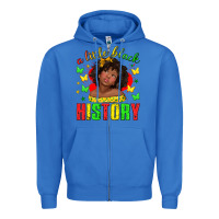 True Royal a little black history with girl juneteenth Zipper Hoodie - texasbilliewilder