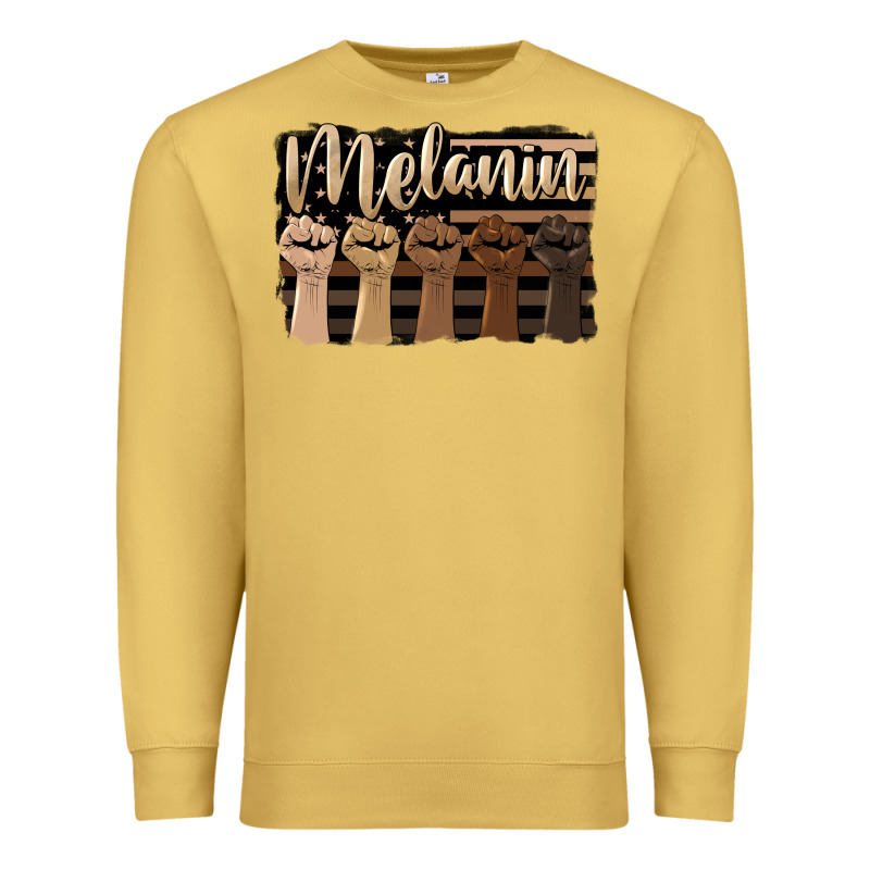 Melanin American Flag Premium Sweatshirt by HRA Design Shop | Teevron