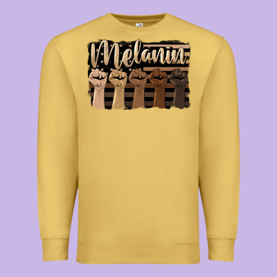 Melanin American Flag Premium Sweatshirt Designed By Hra Design Shop