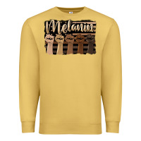 Antique Gold melanin american flag Premium Sweatshirt - HRA Design Shop