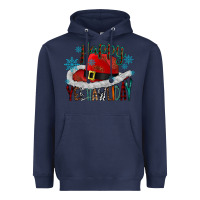 Navy happy yeehawliday Heavyweight Hoodie - CowhideDigitalArt