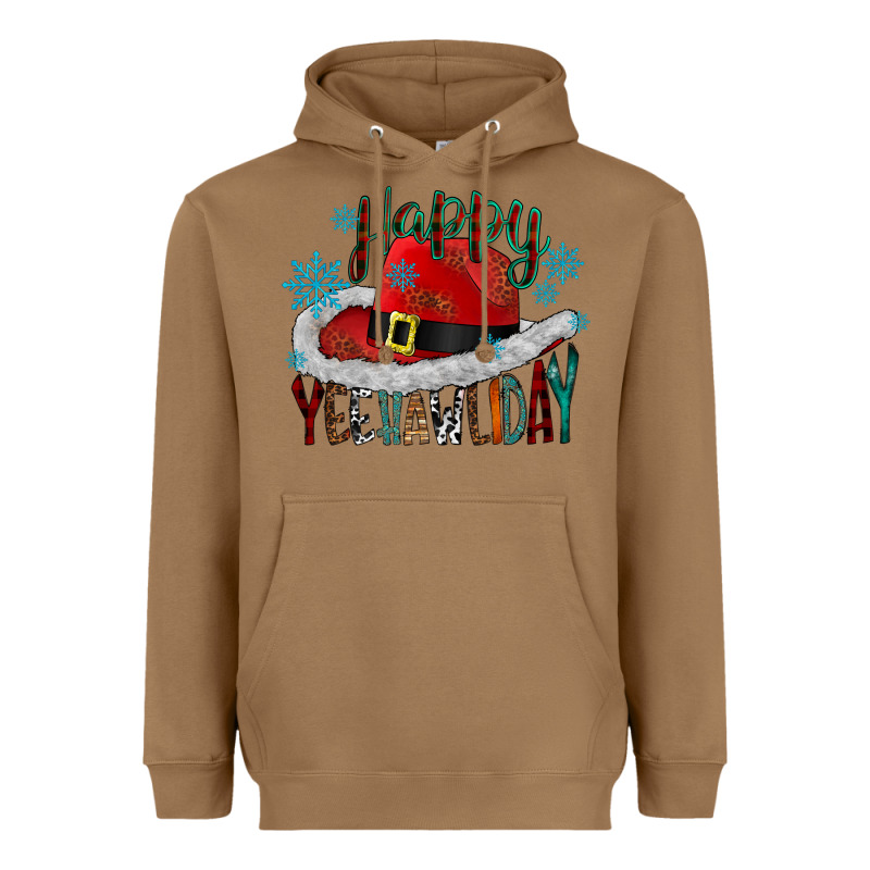 Happy Yeehawliday Heavyweight Hoodie by CowhideDigitalArt | Teevron