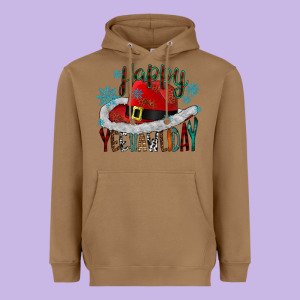 Happy Yeehawliday Heavyweight Hoodie Designed By Cowhidedigitalart