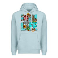 Blue Mist farm life Premium Hoodie - AdoDesignShop