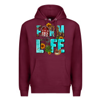 Burgundy farm life Premium Hoodie - AdoDesignShop