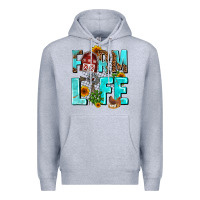 Heather Grey farm life Premium Hoodie - AdoDesignShop