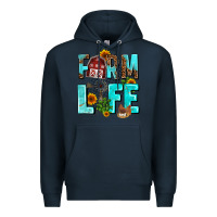 Navy farm life Premium Hoodie - AdoDesignShop