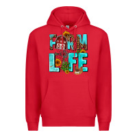 Red farm life Premium Hoodie - AdoDesignShop