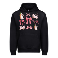 Black pink ribbons with rabbits Urban Hoodie - MaliasSmallBusiness