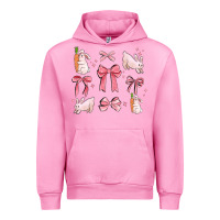 Fuchsia Pink pink ribbons with rabbits Urban Hoodie - MaliasSmallBusiness