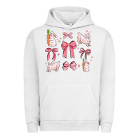 Pigment Lunar Rock pink ribbons with rabbits Urban Hoodie - MaliasSmallBusiness