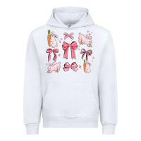 White pink ribbons with rabbits Urban Hoodie - MaliasSmallBusiness
