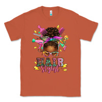 Copper hair stylist afro messy bun Classic Tee - texasbilliewilder