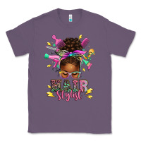 Lavender hair stylist afro messy bun Classic Tee - texasbilliewilder