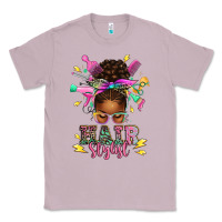 Lilac hair stylist afro messy bun Classic Tee - texasbilliewilder