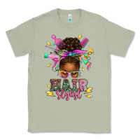 Matcha hair stylist afro messy bun Classic Tee - texasbilliewilder