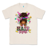Natural hair stylist afro messy bun Classic Tee - texasbilliewilder