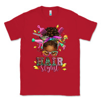 Red hair stylist afro messy bun Classic Tee - texasbilliewilder