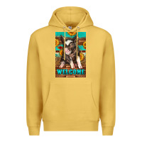 Antique Gold western pig garden Premium Hoodie - LillyAllenDesigns